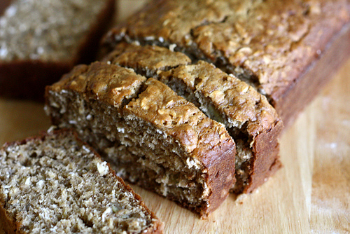 Vegan Protein Banana Oatmeal Bread